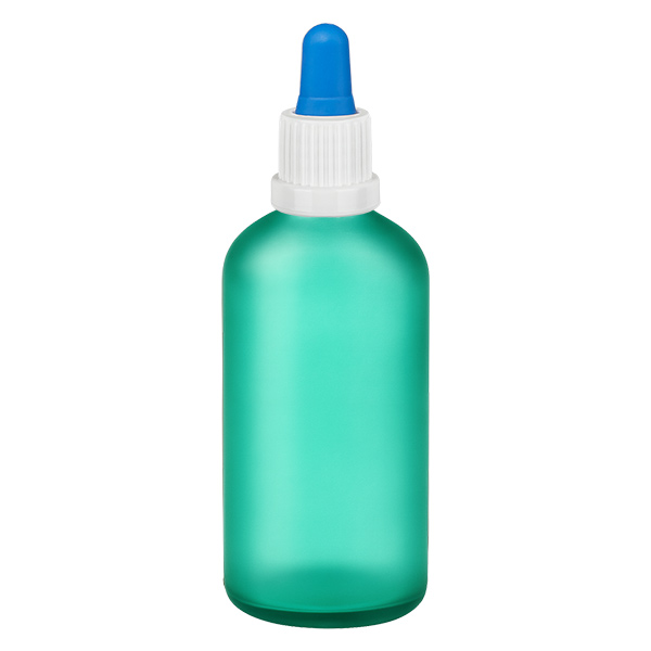 100ml Pipettenflasche weiß/blau Originalitätsverschluss GreenL. UT18/100