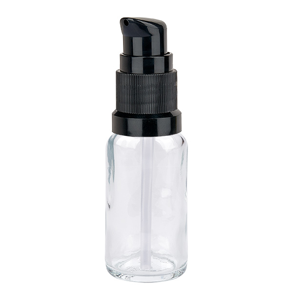 20ml Pumpflasche schwarz Standardverschluss ClearLine UT18/20 20ml Pumpflasche schwarz Standardverschluss ClearLine UT18/20