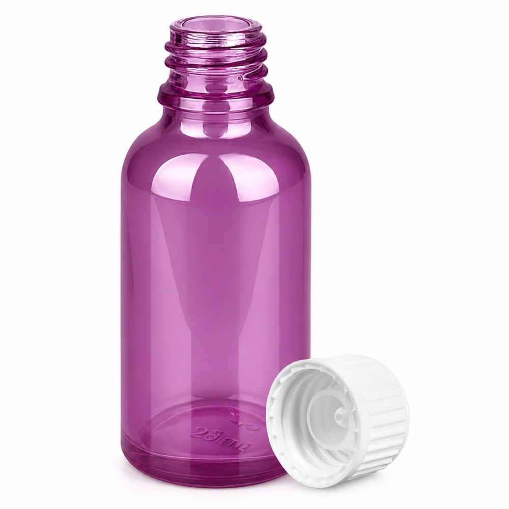 Hochglanz violette Glasflasche 30ml für professionelle Produktpräsentation