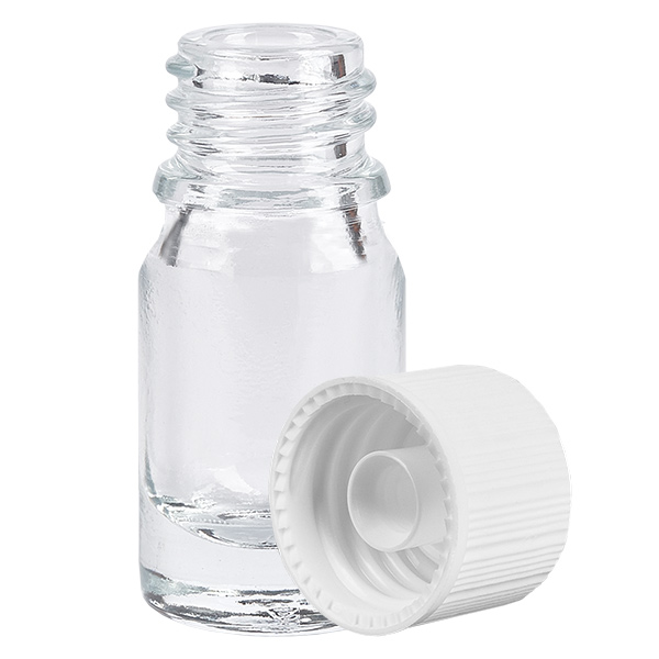 5ml Flasche 11mm Schraubverschluss weiß Standard ClearLine UT18/5 5ml Flasche 11mm Schraubverschluss weiß Standard ClearLine UT18/5