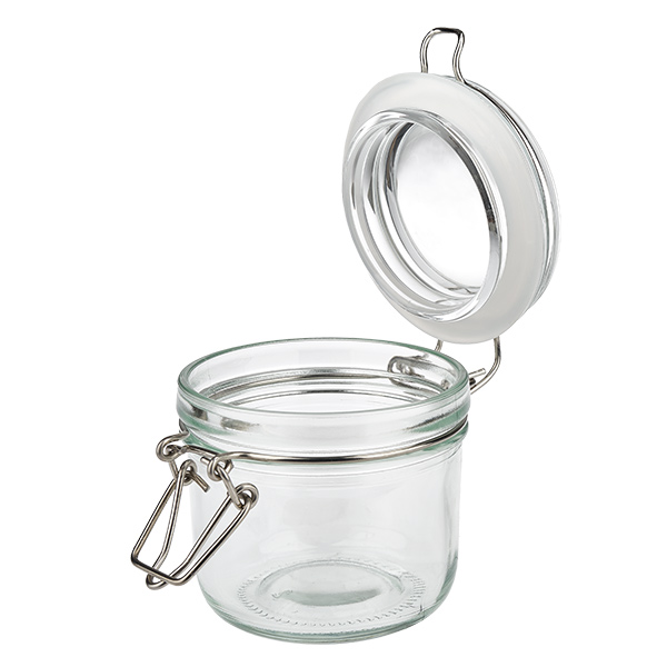 200ml Vorratsglas mit Silikonring und Bügelverschluss UNiTWIST Stabiles 200ml Einweckglas mit Metallclip perfekt für selbstgemachte Konserven und Aufstriche
