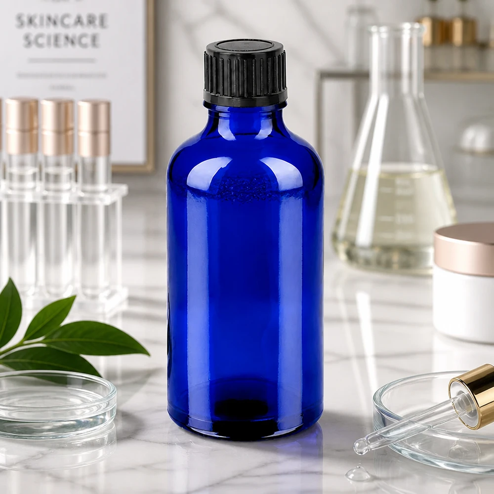 50ml BlueLine Flasche aus robustem Glas für sichere Aufbewahrung von Naturprodukten