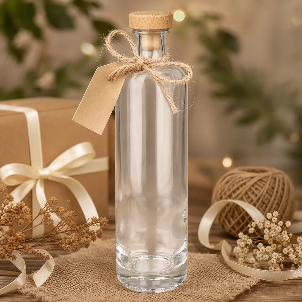 500ml Glasflasche "Ella" mit Holzgriff-Korken UNiTWIST