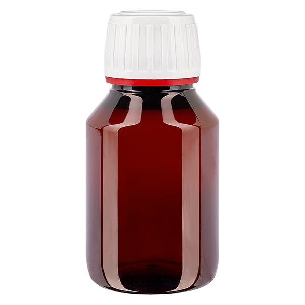 PET Flasche 50ml mit weißem Originalitätsverschluss fein geriffelt PET Flasche 50ml mit weißem Originalitätsverschluss fein geriffelt