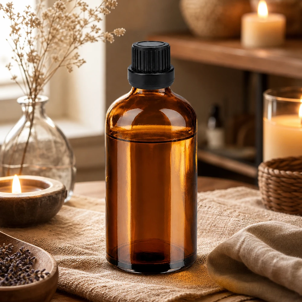 100ml Tropfflasche 2mm schwarz Originalitätsverschluss BrownLine UT18/100 Vielseitige 100ml Glasflasche mit Tropfverschluss für Kosmetik Naturheilkunde und DIY-Projekte