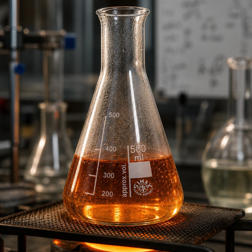 Erlenmeyerkolben 500ml Enghals Professioneller 500ml Laborkolben mit engem Hals und präziser ml-Graduierung für Chemie