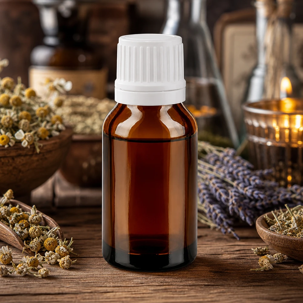 Apothekenflasche braun 15ml Tropfverschluss 1.2mm weiß Originalitätsverschluss Natürliches Braunglas Fläschchen 15ml weißer Originalitätsverschluss für Kräuterextrakte und Tinkturen