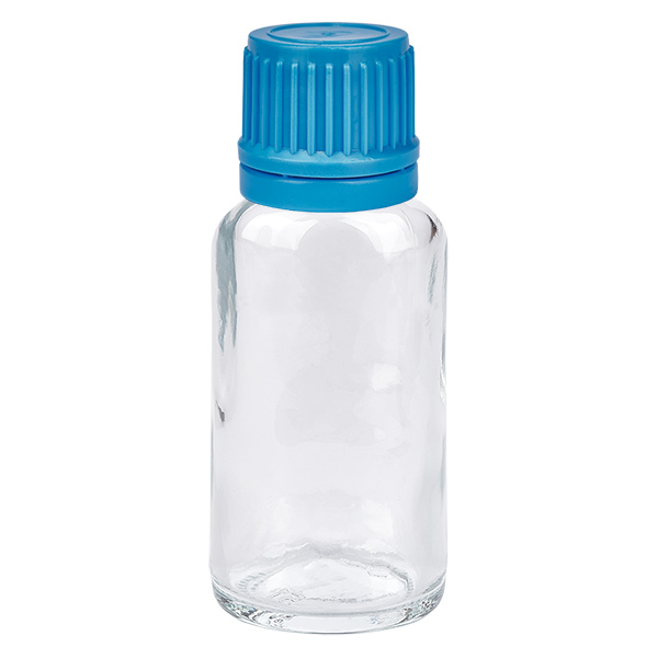 20ml Flasche 11mm Schraubverschluss blau Originalitätsverschluss ClearLine UT18/20