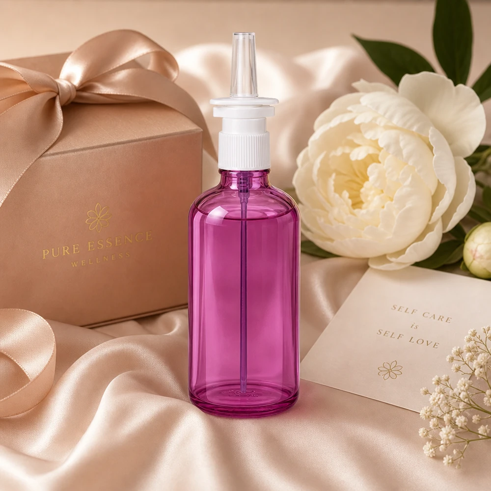 100ml Nasensprayflasche weiß/transparent Standard PurpleLine UT18/100 Stylische PurpleLine Sprayflasche 100ml mit optimaler Größe für den täglichen Gebrauch bei Erkältung