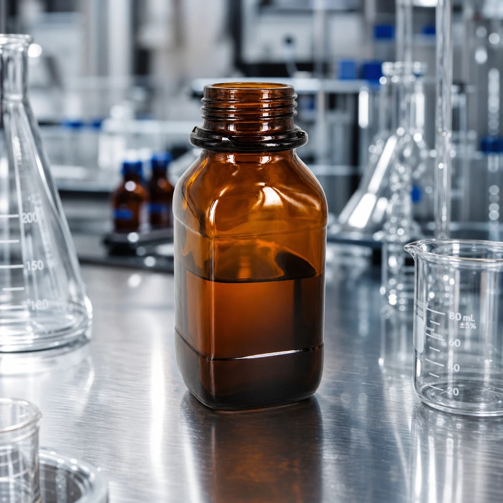 250ml Chemikalienflasche Kompakte 250ml Laborflasche aus getöntem Glas für platzsparende Chemikalienlagerung