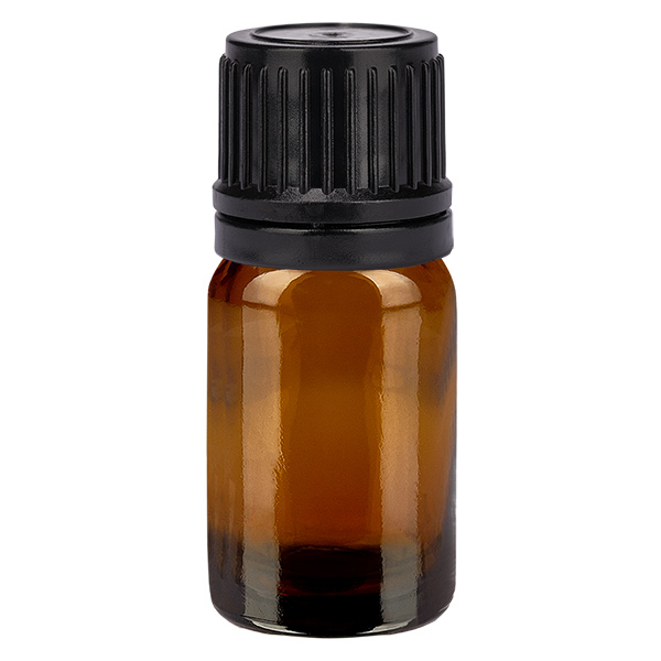 5ml Globuliflasche 3mm Giessring schwarz Originalitätsverschluss BrownLine UT18/5
