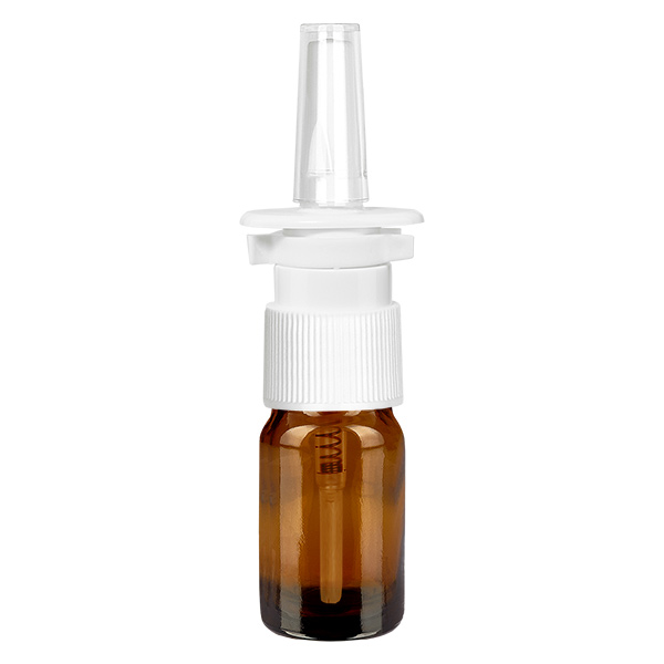 5ml Nasensprayflasche weiß/transparent Standard BrownLine UT18/5