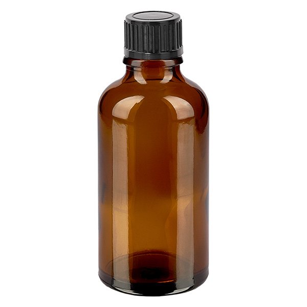 50ml Flasche 11mm Schraubverschluss schwarz Standard BrownLine UT18/50