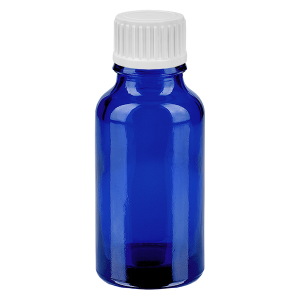 20ml Globuliflasche 3mm Giessring weiß Standardverschluss BlueL. UT18/20