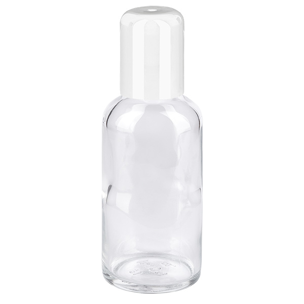 50ml Roll-On Flasche weiß Standardverschluss ClearLine UT18/50