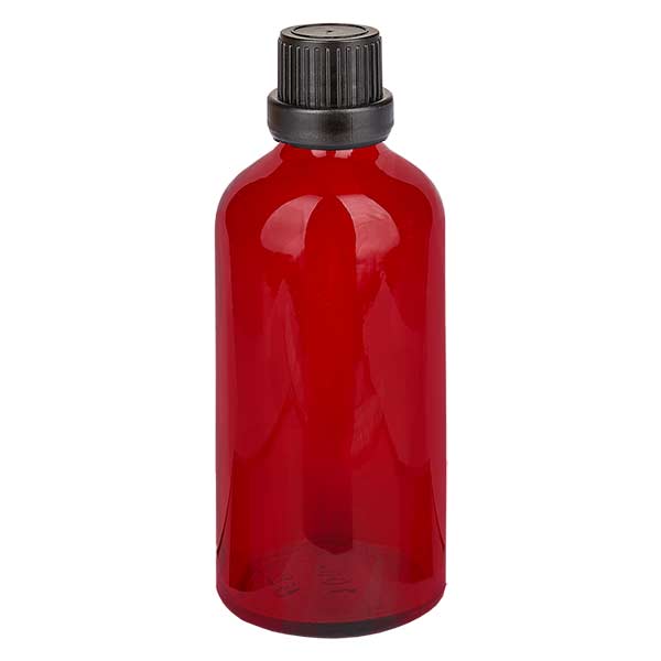 100ml Tropfflasche 2mm Originalitätsverschluss RedL. UT18/100 100ml Tropfflasche 2mm Originalitätsverschluss RedL. UT18/100