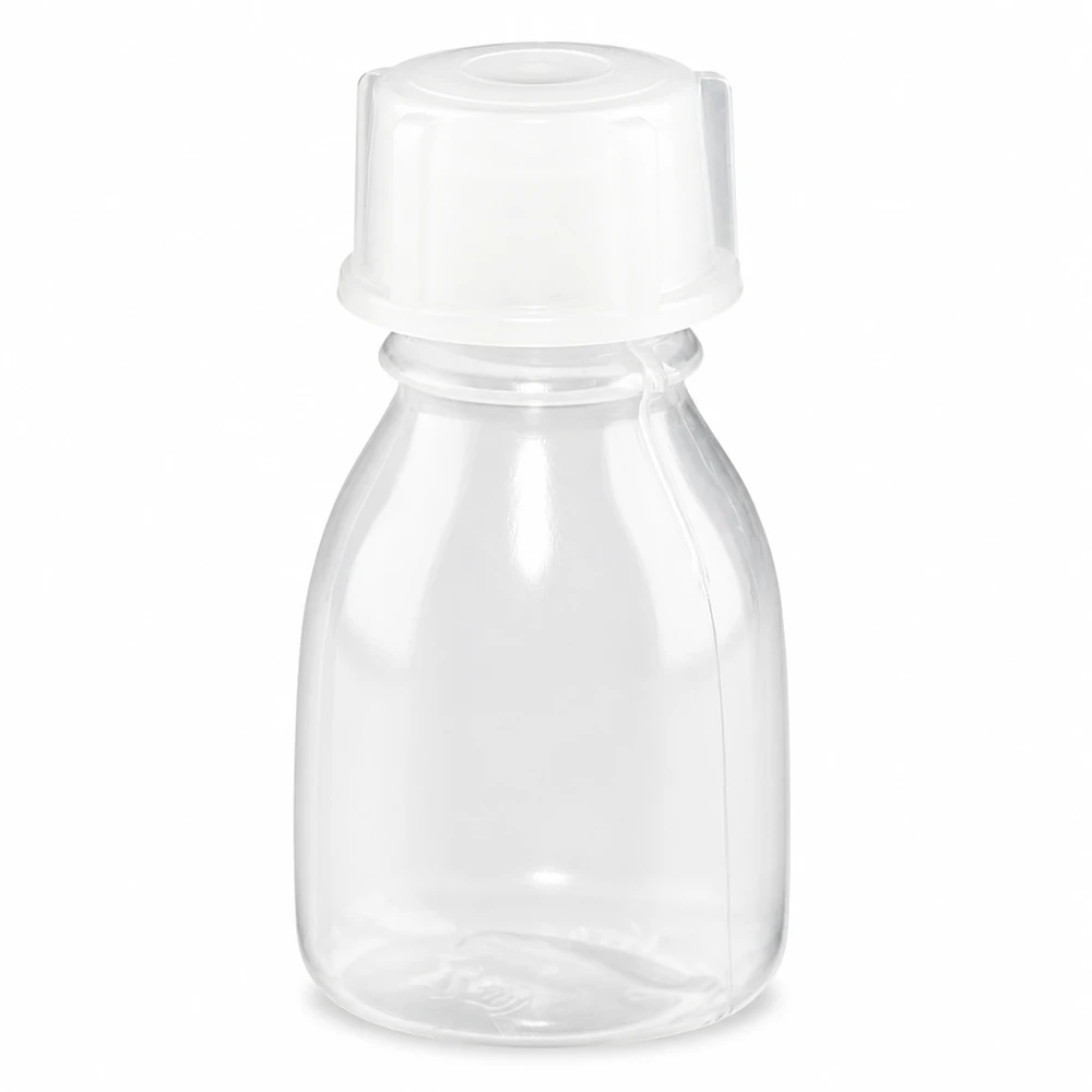 Klarsichtige Mini-Schraubflasche 10ml Enghals ideal für chemische Laborproben