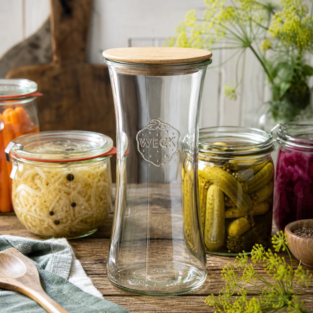 700ml Delikatessenglas WECK RR80 mit Holzdeckel 700ml Delikatessenglas WECK RR80 mit Holzdeckel