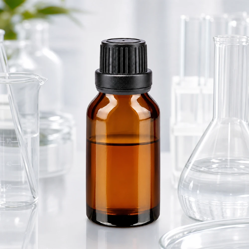 Kompakte Apothekerflasche 15ml Braunglas mit sicherem Schraubverschluss für ätherische Öle geeignet