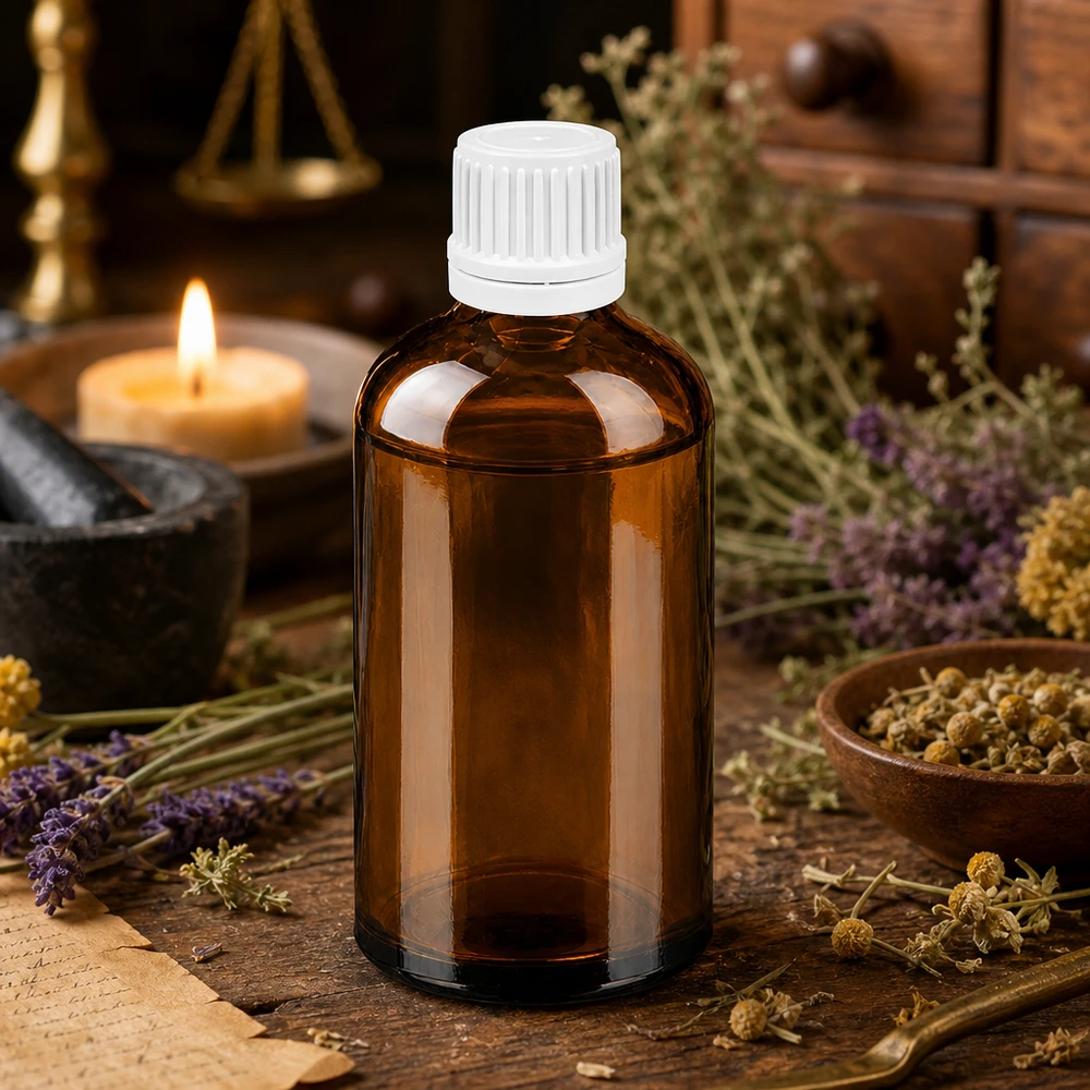 Vielseitige 100ml Universalflasche mit weißem Verschluss für Hobby und gewerbliche Nutzung