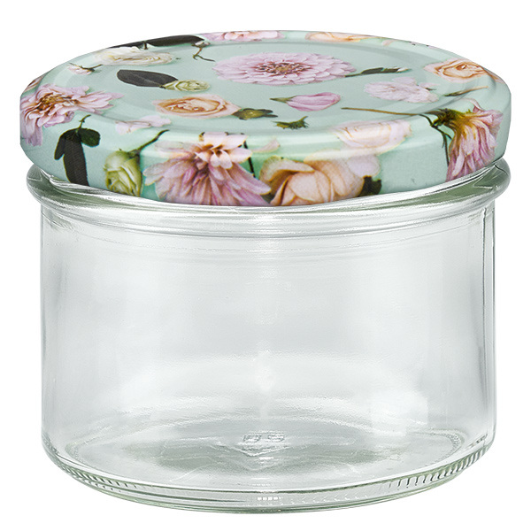 225ml Sturzglas + BasicSeal Deckel Blume mint UNiTWIST