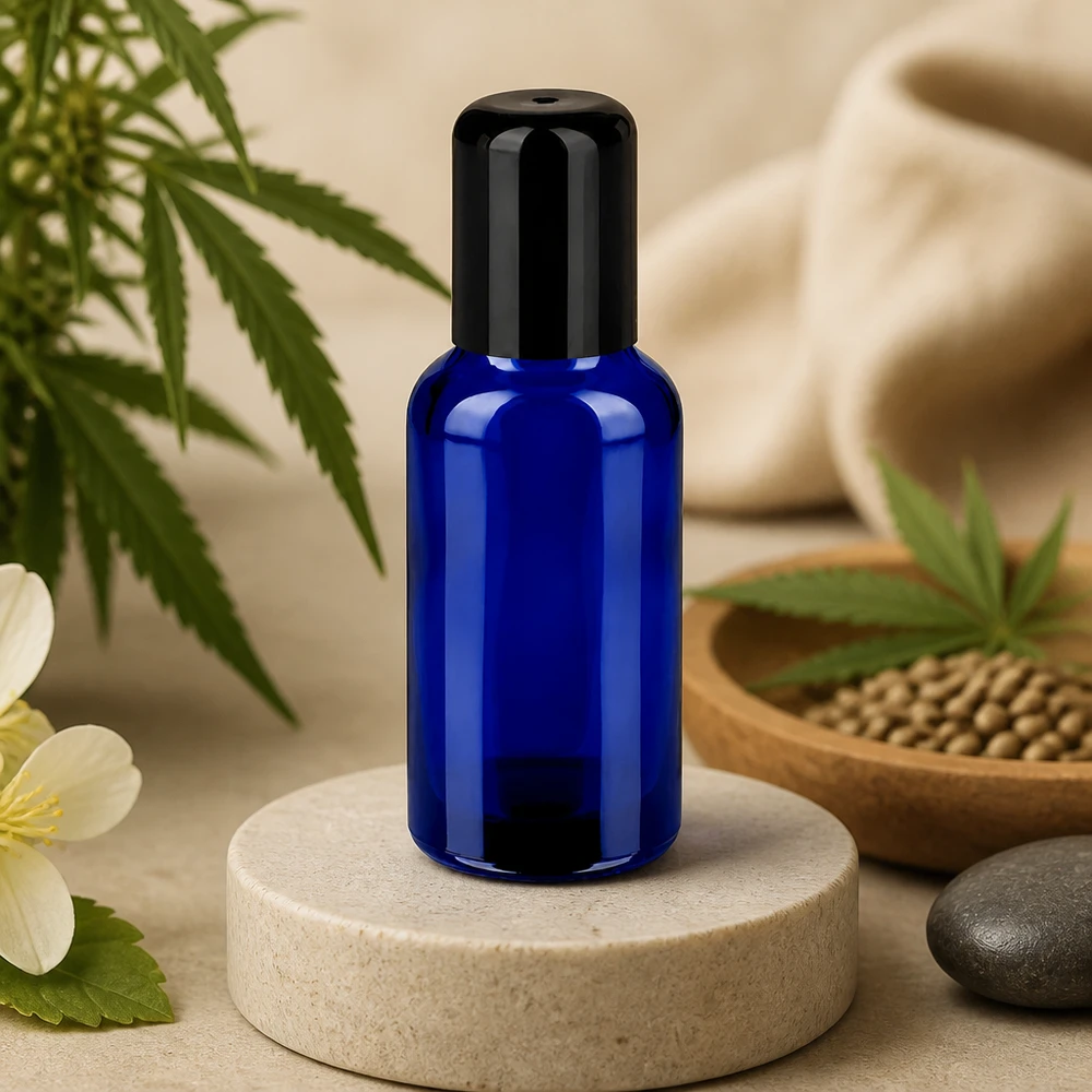 Professionelle 30ml Roll-On Flasche STD BlueLine UT18/30 für Wellness und Spa Anwendungen
