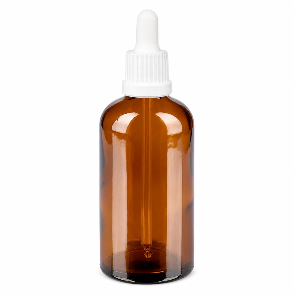 Glasflasche mit Pipette 100ml braun - professionelle Dosierung von Flüssigkeiten