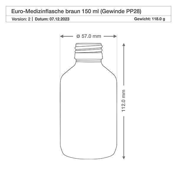 150ml Medizinflasche braun, mit Klappverschluss ApoGlas 150ml Medizinflasche braun, mit Klappverschluss ApoGlas