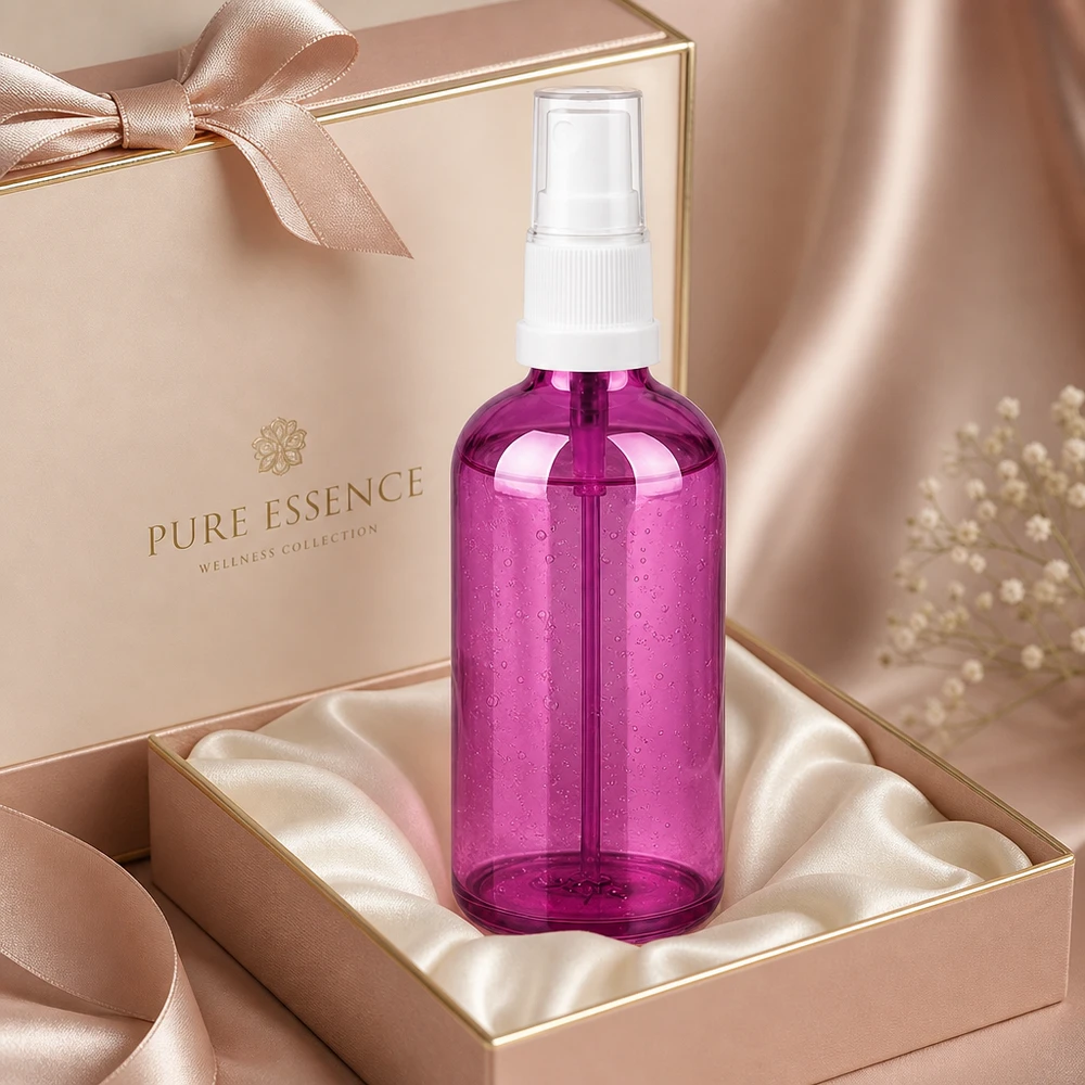 100ml Sprayflasche weiss/transparent Standard PurpleLine UT18/100 Moderne Pumpspray-Flasche 100ml in glänzendem Lila mit praktischem Trigger-Sprühsystem