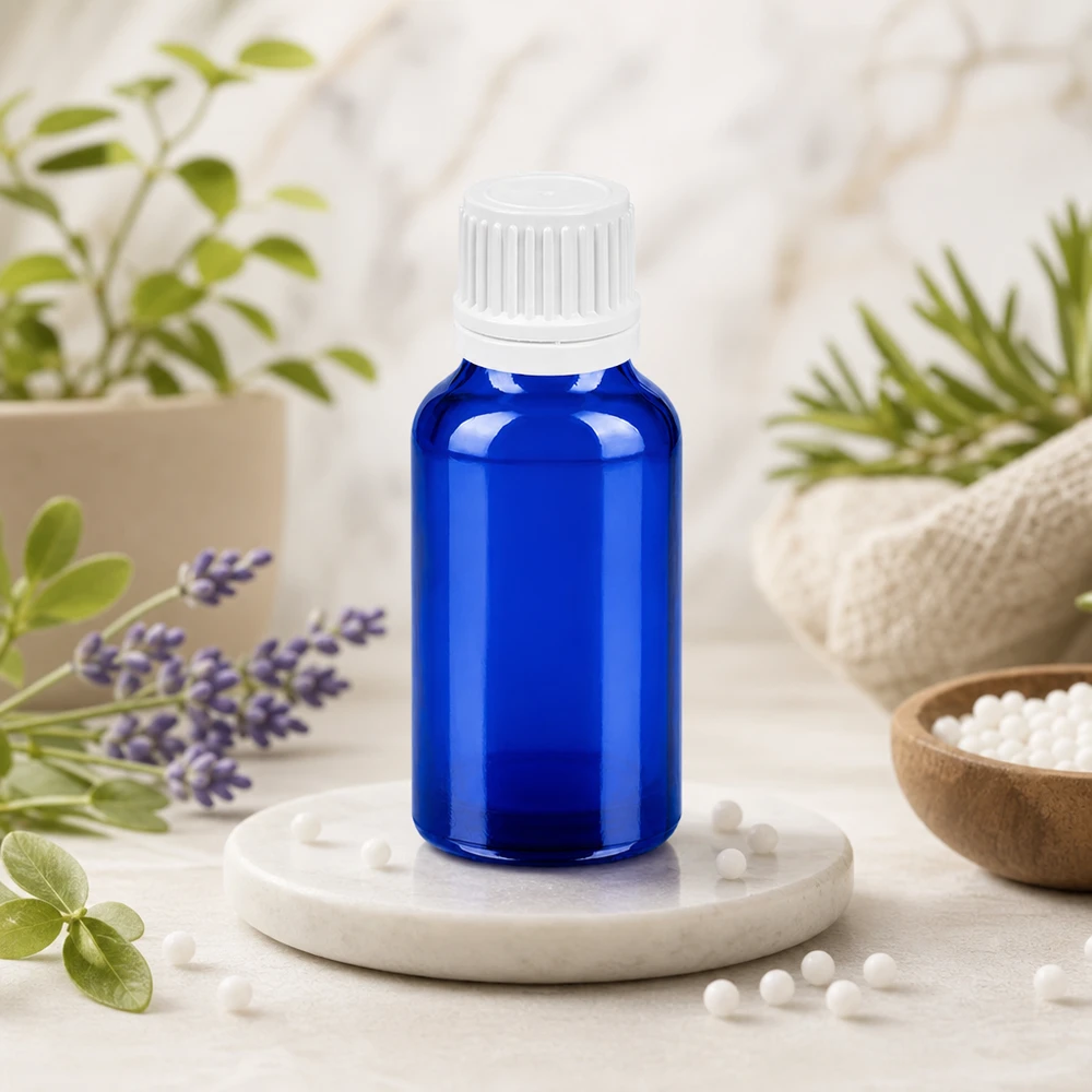 20ml Braunglasflasche-Alternative in Blau mit pharmazeutischem 11mm SV-Verschlusssystem