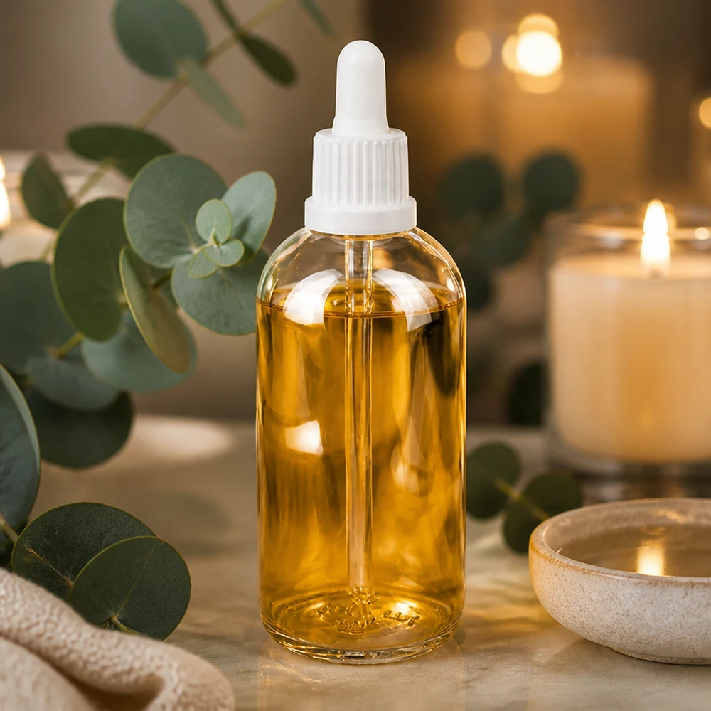 100ml Pipettenflasche weiß Originalitätsverschluss ClearLine UT18/100 Zylindrische 100ml Dropper Flasche ClearLine weiß UT18 in entspannter Wellness Umgebung