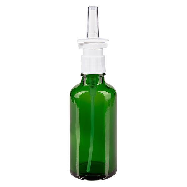 Apothekenflasche grün 50ml Nasenzerstäuber weiß Standard Apothekenflasche grün 50ml Nasenzerstäuber weiß Standard