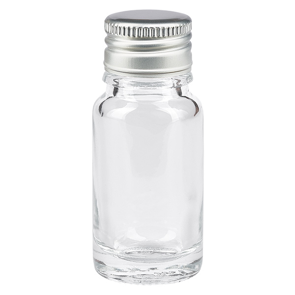 10ml Flasche 11mm Schraubverschluss Alu-Silber Standard ClearLine UT18/1