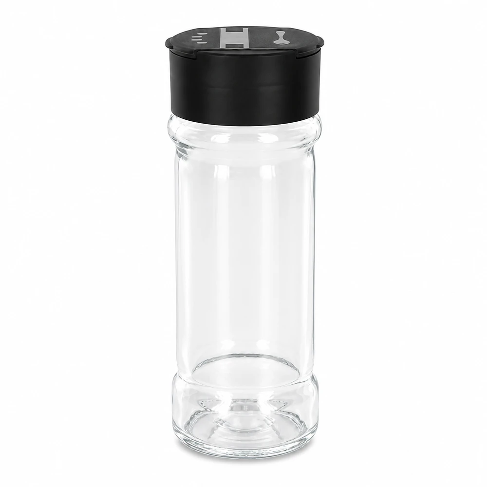 Kompaktes Salzglas 100ml mit integriertem Doppelstreuer für feines und grobes Streuen