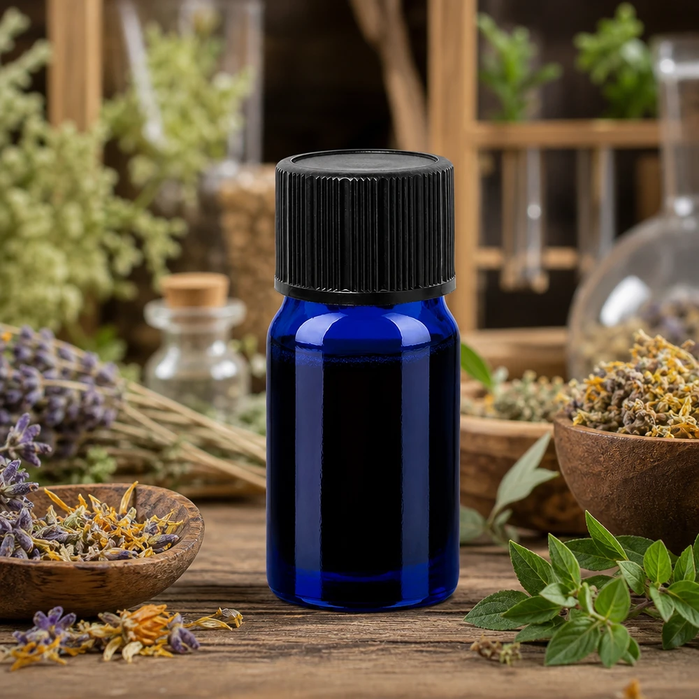 5ml Tropfflasche 1mm schwarz Standardverschluss BlueLine UT18/5 Wiederverwendbare 5ml Glasflasche mit ergonomischem Design für einfache Handhabung