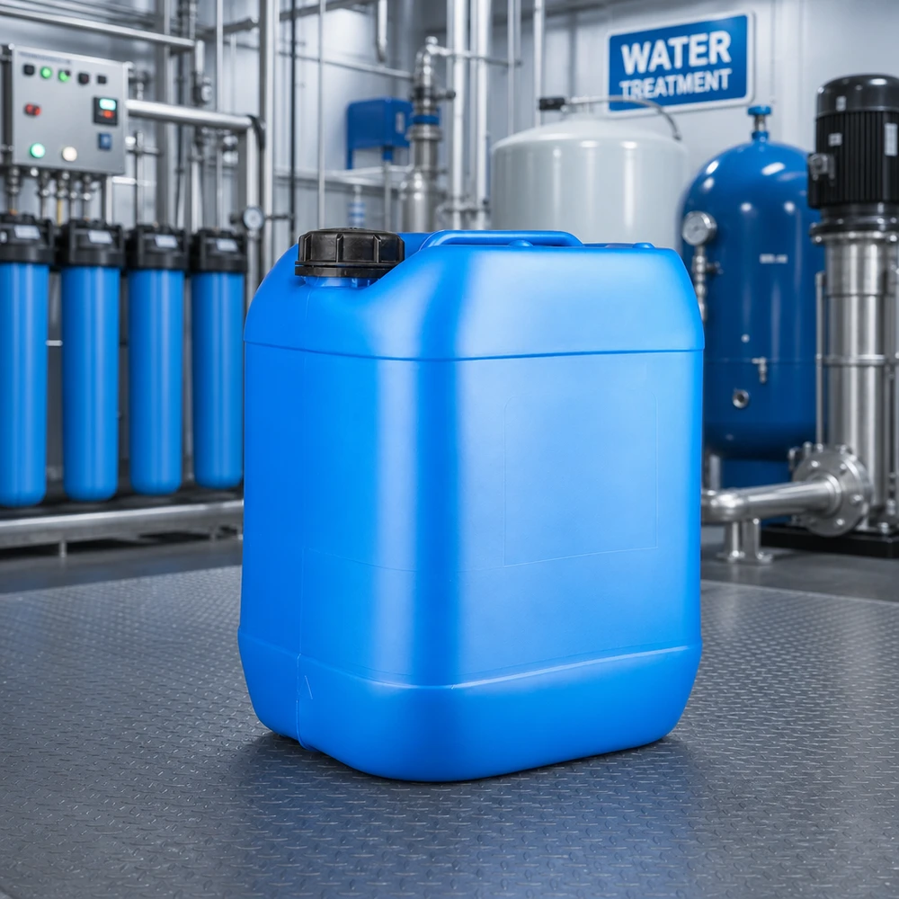 Kanister 20 Liter blau mit Schraubverschluss Originalitätsverschluss Kanister 20 Liter blau mit schwarzem OV Verschluss für chemische Flüssigkeiten