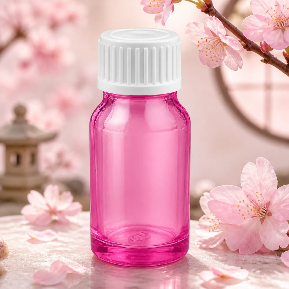 10ml Tropfflasche 0.9mm weiss Standard PurpleLine. UT18/10 Stilvolle violette Glasflasche 10ml mit hygienischem weißem Tropfverschluss für Naturkosmetik