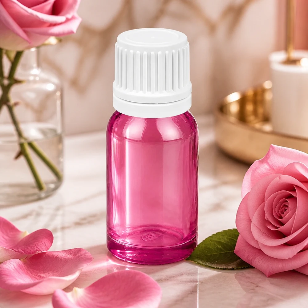 10ml Tropfflasche 0.7mm weiss Originalität Schraubverschlusserschluss PurpleLine UT18/10 Elegante violette Glasflasche 10ml mit professionellem Tropfsystem für Beauty Anwendungen