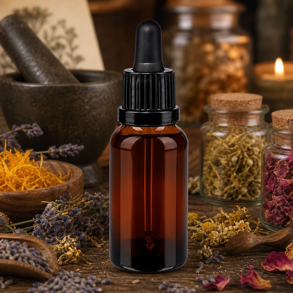 20ml Pipettenflasche schwarz Originalitätsverschluss BrownLine UT18/20 20ml Apothekerbraune Glasflasche mit Tropfpipette für Mischungen von Ölen und Tinkturen