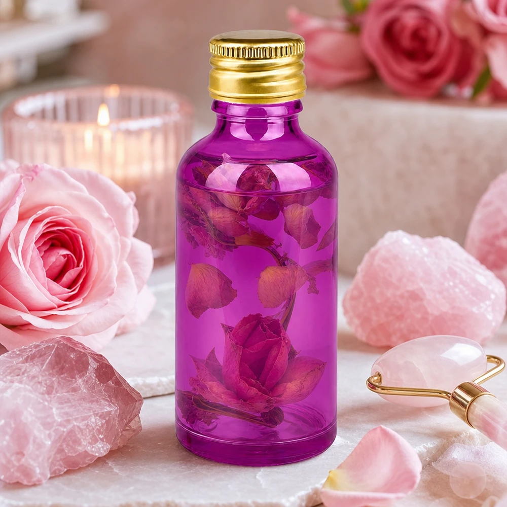 50ml Flasche 11mm Schraubverschluss Alu-Gold Standard PurpleLine. UT18/50 Violette Glasverpackung 50ml mit luftdichtem SV-Verschluss für lange Produkthaltbarkeit