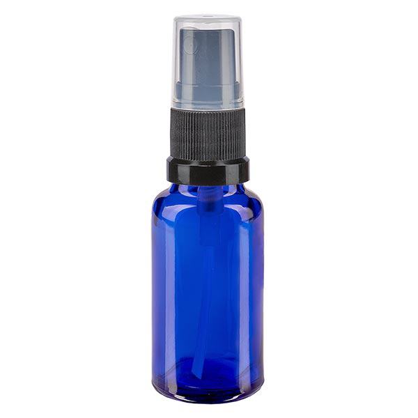 Apothekenflasche blau 20ml Sprayaufsatz schwarz