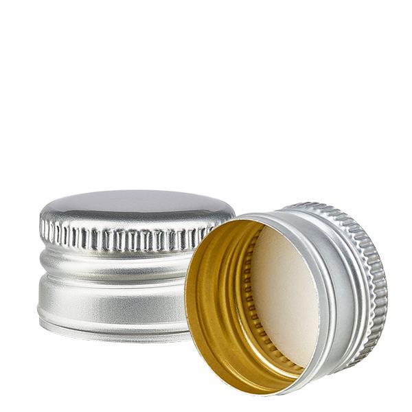PP22 silber Aluminium Verschluss ohne Rollrand PP22 silber Aluminium Verschluss ohne Rollrand