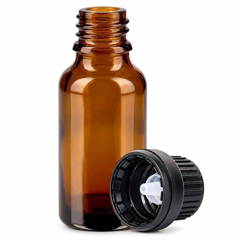 10ml Tropfflasche 2mm schwarz Originalitätsverschluss BrownLine UT18/10 Professionelle 10ml Tropfflasche braun mit kindersicherem Verschluss für Labor und Praxis