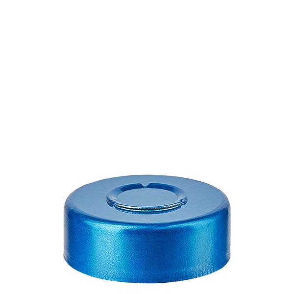 Bördelkappe 20.25 x 7.4 mm MITTEL-Abriss blau