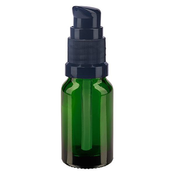 Apothekenflasche grün 10ml PumpVerschluss schwarz Standard