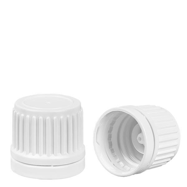 Schraubverschluss weiß 18mm Originalitätsverschluss Schraubverschluss weiß 18mm Originalitätsverschluss