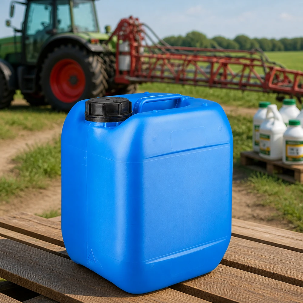 Kanister 5 Liter blau mit Schraubverschluss Originalitätsverschluss Lebensmittelechter Kanister 5 Liter blau mit Schraubverschluss OV und ergonomischem Griff