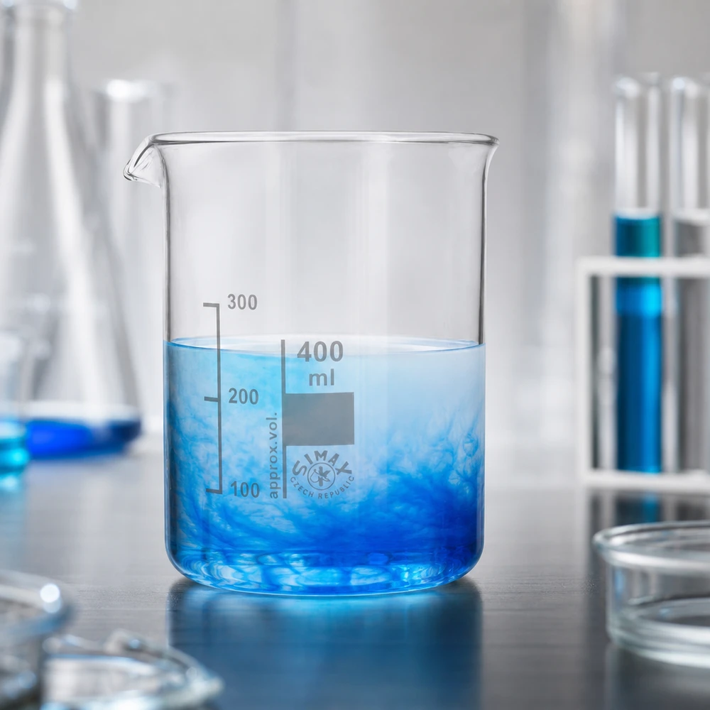 Becherglas 400ml Borosilikatglas, niedrige Form 400ml Becherglas mit breiter Öffnung ermöglicht einfaches Befüllen und Reinigen