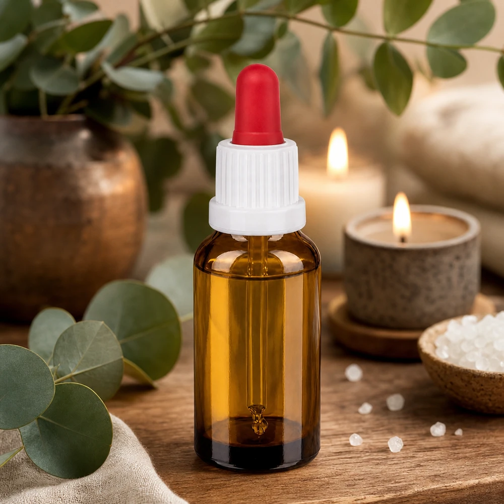 20ml Pipettenflasche weiß/rot Originalitätsverschluss BrownLine UT18/20 Handliche 20ml Apothekerflasche braun mit tropfgenauem Pipettenverschluss UT18/20