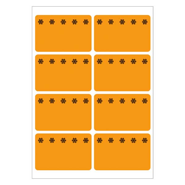 Tiefkühletiketten orange (48 Aufkleber) 26x40mm Tiefkühletiketten orange (48 Aufkleber) 26x40mm